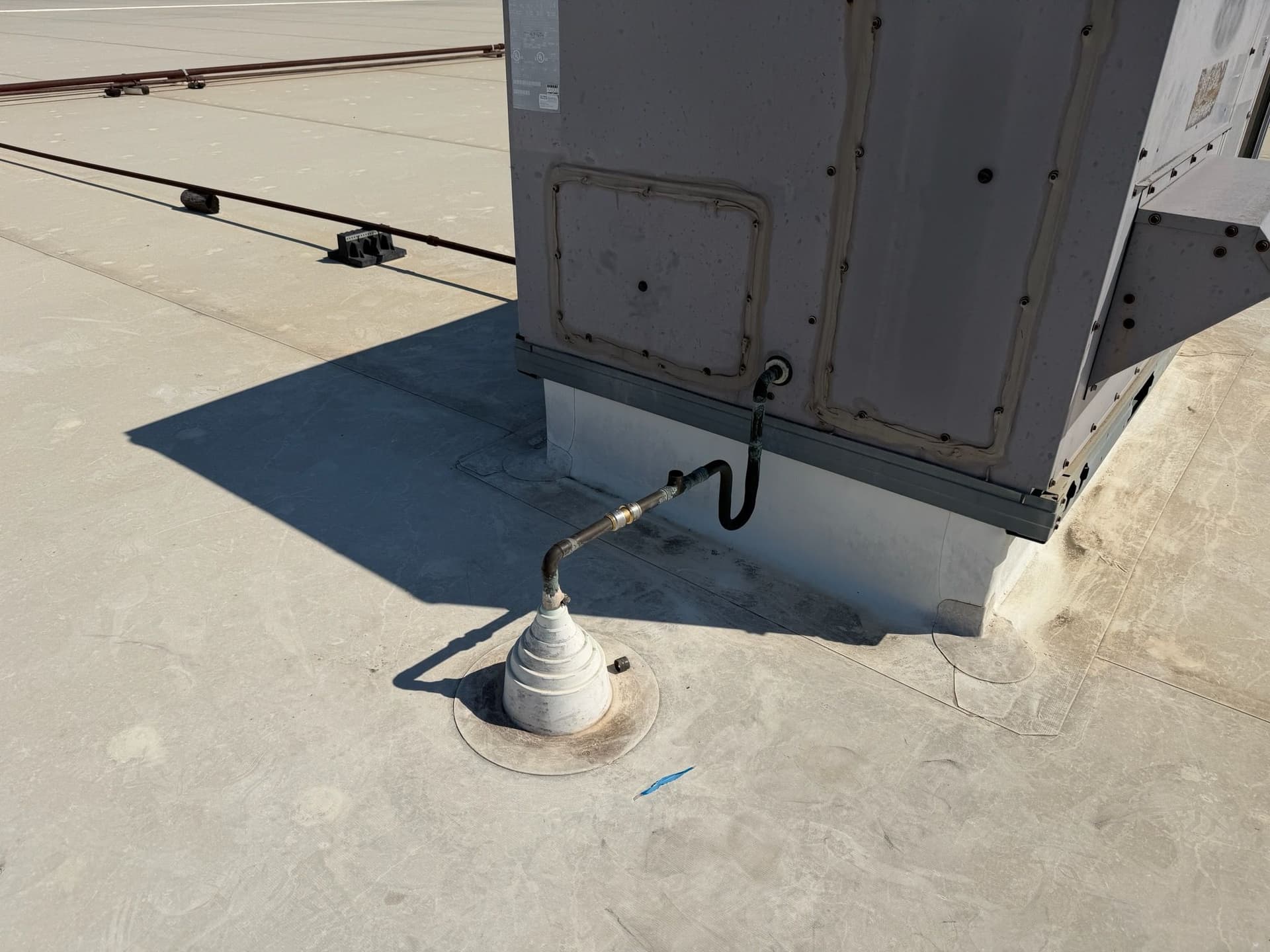 Copper Drain Update on Carrier Rooftop Unit in Keller image