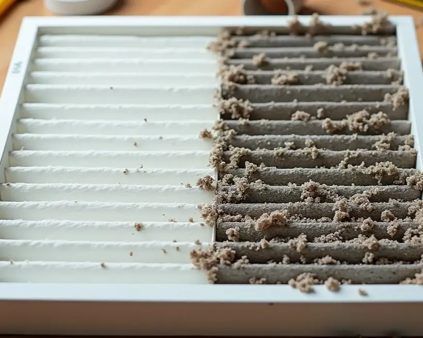 air filter with dust accumulation and cleaning tools