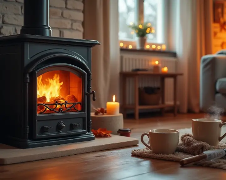 cozy-living-room-with-wood-stove-steaming-mugs-and-warm-ambiance