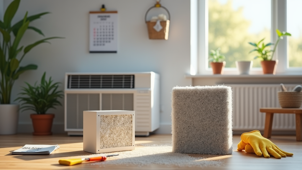 A brand new air filter for an indoor ac unit in Fort Worth, TX